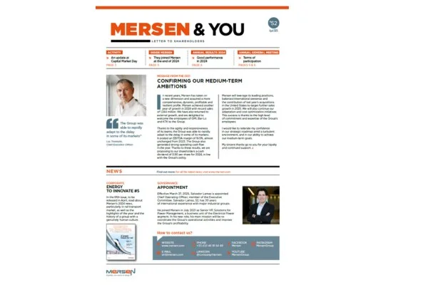 Mersen & You, letter to shareholders